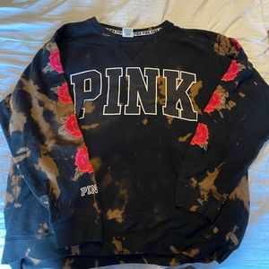 hand-bleached PINK crewneck